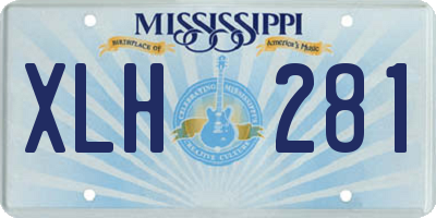 MS license plate XLH281