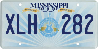 MS license plate XLH282