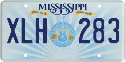 MS license plate XLH283