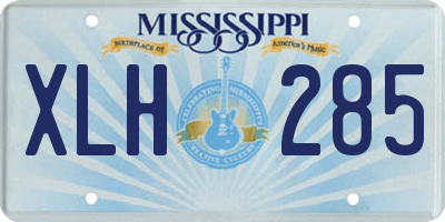 MS license plate XLH285
