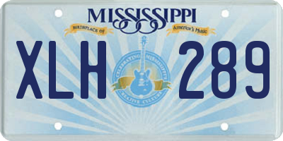 MS license plate XLH289
