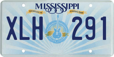 MS license plate XLH291
