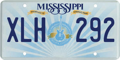 MS license plate XLH292