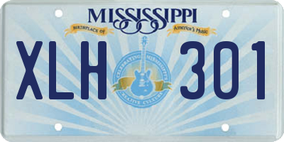 MS license plate XLH301