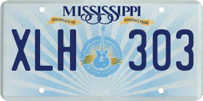 MS license plate XLH303