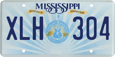 MS license plate XLH304