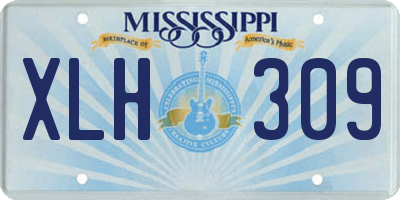 MS license plate XLH309