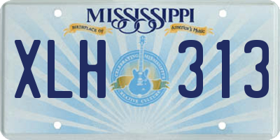 MS license plate XLH313