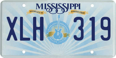 MS license plate XLH319