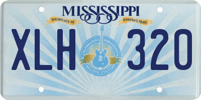 MS license plate XLH320