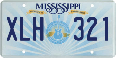 MS license plate XLH321