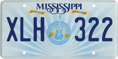 MS license plate XLH322