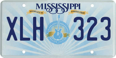 MS license plate XLH323