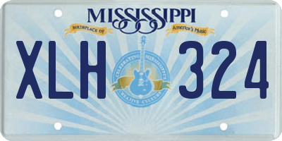 MS license plate XLH324
