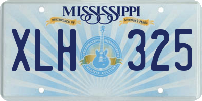 MS license plate XLH325