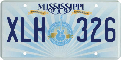 MS license plate XLH326