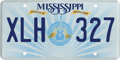 MS license plate XLH327