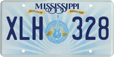 MS license plate XLH328