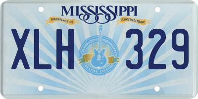 MS license plate XLH329