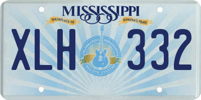 MS license plate XLH332