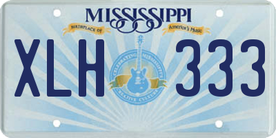 MS license plate XLH333