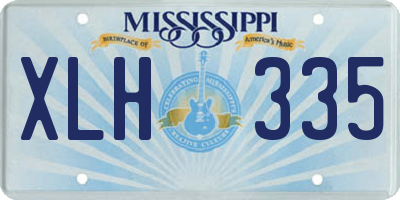 MS license plate XLH335