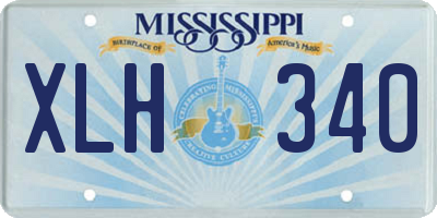MS license plate XLH340