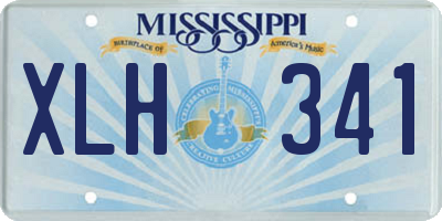 MS license plate XLH341