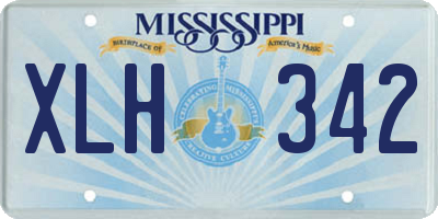 MS license plate XLH342