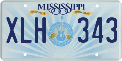MS license plate XLH343