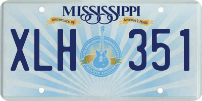 MS license plate XLH351