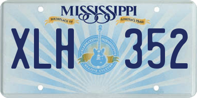 MS license plate XLH352