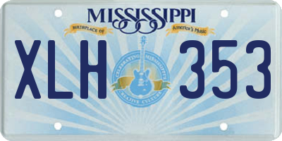 MS license plate XLH353