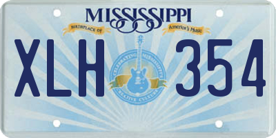 MS license plate XLH354