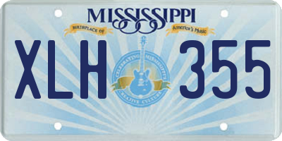 MS license plate XLH355