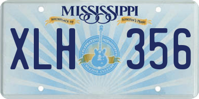 MS license plate XLH356
