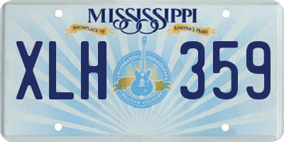 MS license plate XLH359
