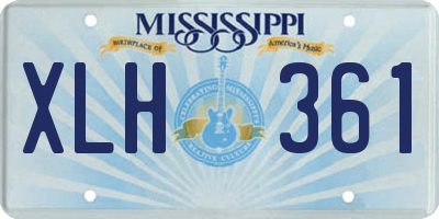 MS license plate XLH361