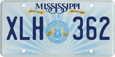 MS license plate XLH362