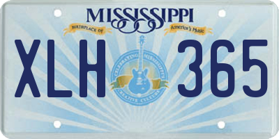 MS license plate XLH365