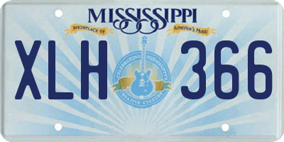 MS license plate XLH366