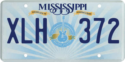 MS license plate XLH372