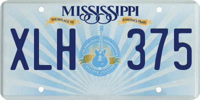 MS license plate XLH375