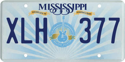 MS license plate XLH377