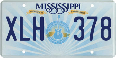 MS license plate XLH378