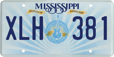 MS license plate XLH381