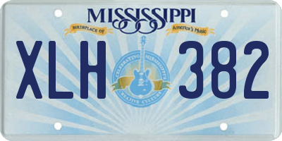 MS license plate XLH382