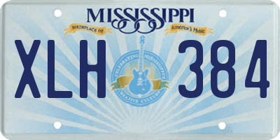 MS license plate XLH384