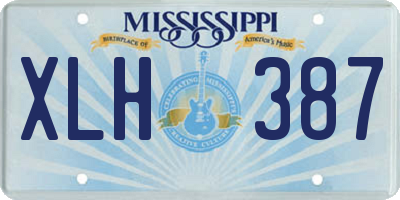 MS license plate XLH387