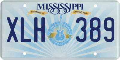 MS license plate XLH389